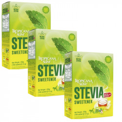 Tropicana Slim Stevia Sweetener with Chromium, 3 Packs, 24 X 100 Sachets in each