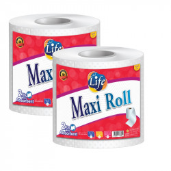 Life Maxi Roll 2 ply 400 Gram, 2 PACKS