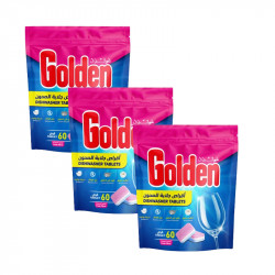 Golden Dishwasher Tablets Refreshing Flowers 60 Tablets, 3 PACKS