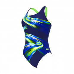 Women's swimsuit Zoogs Power Actionback with wide straps, color multi/navy,