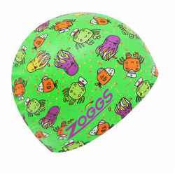 Zoggs Sea Life printed silicone swimming cap for adults