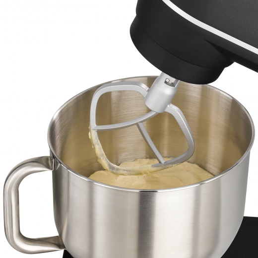 CASO Mixer Matt Black, 1800 Watt, 6 L Stainless Steel Bowl, 10 Speed Levels, Touch Control