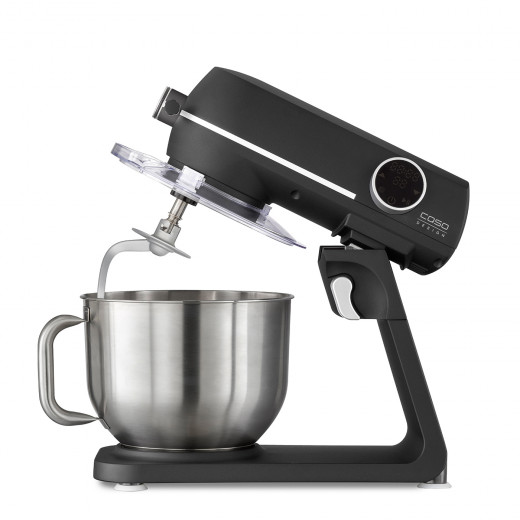 CASO Mixer Matt Black, 1800 Watt, 6 L Stainless Steel Bowl, 10 Speed Levels, Touch Control