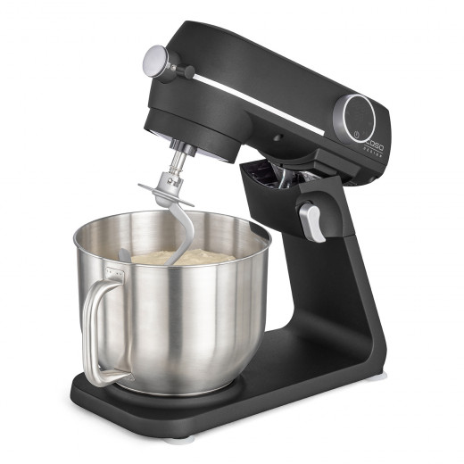 CASO Mixer Matt Black, 1800 Watt, 6 L Stainless Steel Bowl, 10 Speed Levels, Touch Control