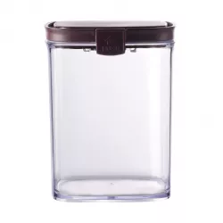 Square Airtight Food Container Jar 1.5 L Brown