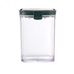 Vague Square Airtight Food Container Jar 700 ml, Green