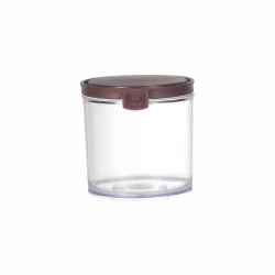 Vague Round Airtight Food Container Jar 930 ml Brown