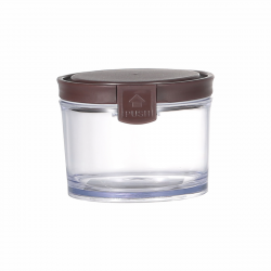 Round Airtight Food Container Jar 250 ml Brown