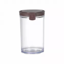 Vague Round Airtight Food Container Jar 550 ml Brown