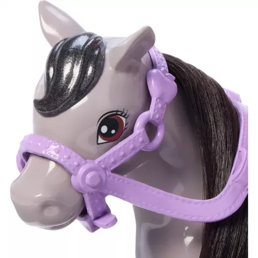 Barbie Chelsea Doll & Horse Toy Set, Includes Helmet Accessory, Doll Bends at Knees to "Ride" Pony