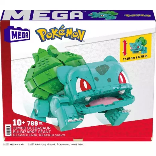 MEGA Pokemon Jumbo Bulbasaur Building Toy Kit, with 1 Action Figure - 789pcs