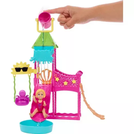 Barbie Skipper Doll and Waterpark Playset with Working Water Slide and Accessories First Jobs