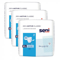 Seni Active Adult Underwear, XLarge Size, 30 Pieces, 3 Packs