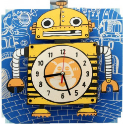 Cartoon Robot Wooden Wall Clock