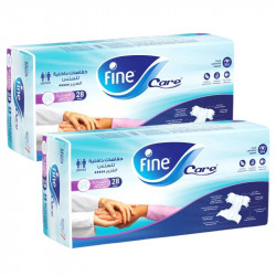 Fine Care Incontinence Unisex Adult Briefs Diapers Waist (Up to 178 Cm) X Large of 36 Diapers* 2 Packs