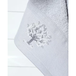 Madame Coco Orva Embroidered Hand Towel Gray