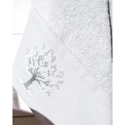 Madame Coco Orva Embroidered Face Towel Grey