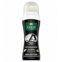 Gold Care Round Shoes Polish Black Liquid 75ml Plastic