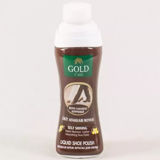 Gold Care Round Brown Liquid Shoe Polish 75 ml