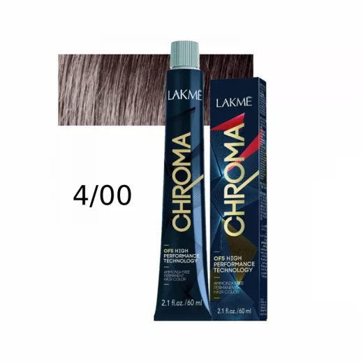 Lakme Chroma Medium Brown Cream Hair Color 4/00