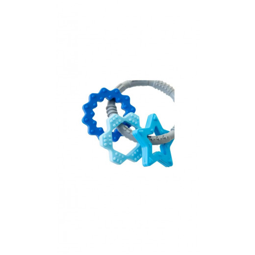 Babyjem Silicone Ring Baby Teether – Blue