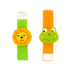 Babyjem Wrist & Foot Rattle, Frog & Lion