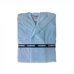 Cannon Plain Unisex Bathrobe (1 Piece), 100% Cotton, M, Blue