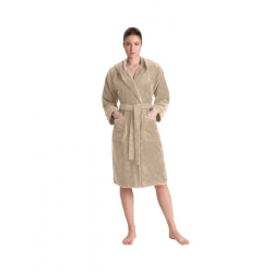 Cannon Plain Unisex Bathrobe (1 Piece), 100% Cotton, L, Linen