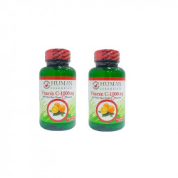 Human Essentials Vitamin C 1000 Mg 90 Tablets, 2 Packs