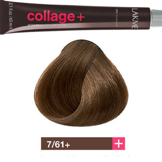 Lakme Collage Plus Intense Ash Chestnut Medium Blonde Cream Hair Color 7/61+