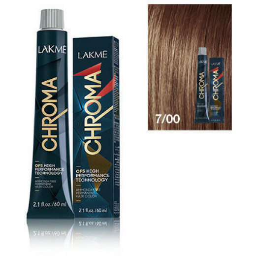 Lakme Chroma Cream Hair Color 7/00 Medium Blonde