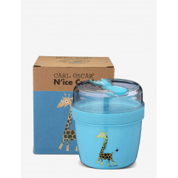 Carl Oscar N'ice Cup™ Snack container with cooling element - 0.5 L - Including Cutlery -Turquoise