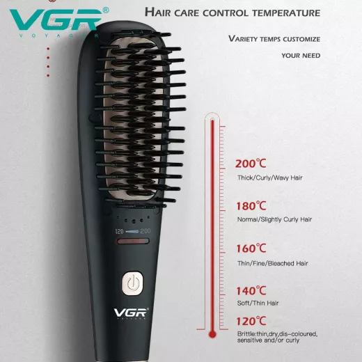 VGR Professional Hair Straightener Comb with Indicator Light