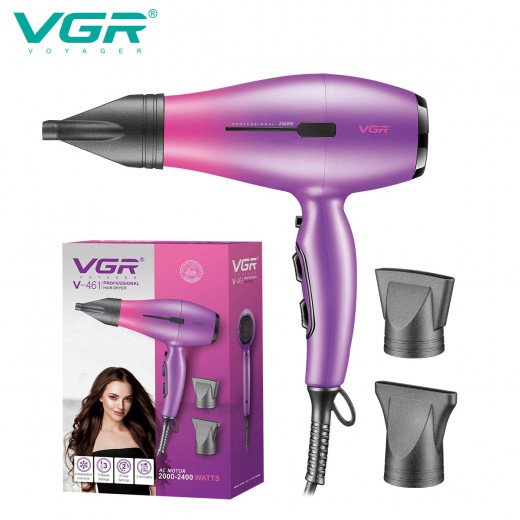 VGR Professional Hair Dryer, 2400 W Purple