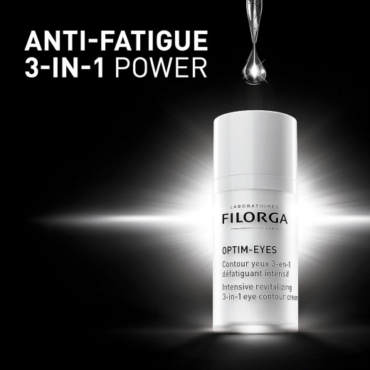 Filorga Optim-Eyes Eye Cream, Revitalizing 3-in-1 Skin Treatment for Rapid Reduction of Dark Circles 15 Ml