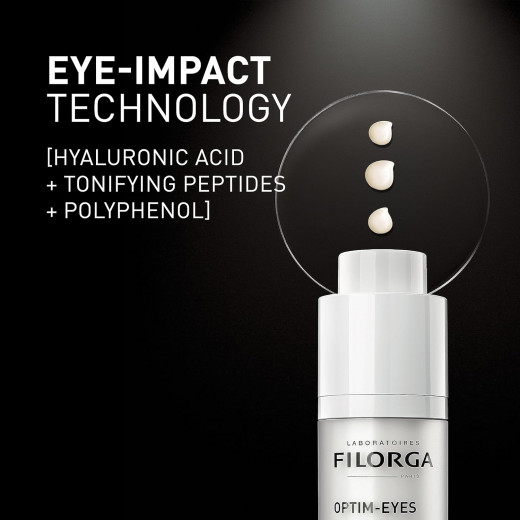 Filorga Optim-Eyes Eye Cream, Revitalizing 3-in-1 Skin Treatment for Rapid Reduction of Dark Circles 15 Ml