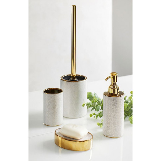 Wenko Liquid Soap Dispenser Nuria Gold/White