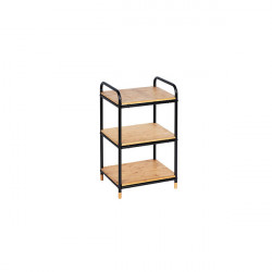 Wenko Rack Loft 3 Shelves Black/Natural