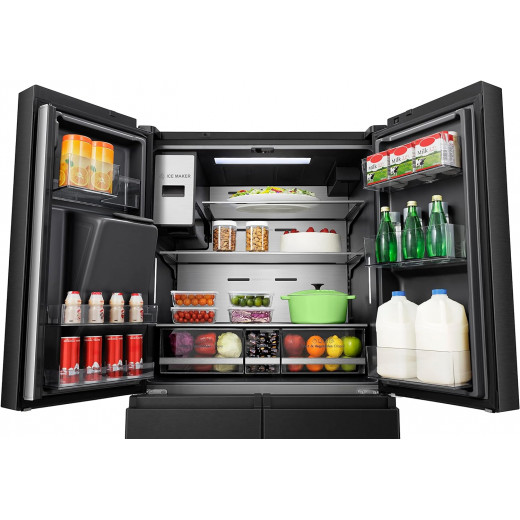 Hisense RQ759N4IBU1 Pure flat Cross Door Smart Refrigerator with Touch Display Water and Ice Dispenser, Metal Cooling