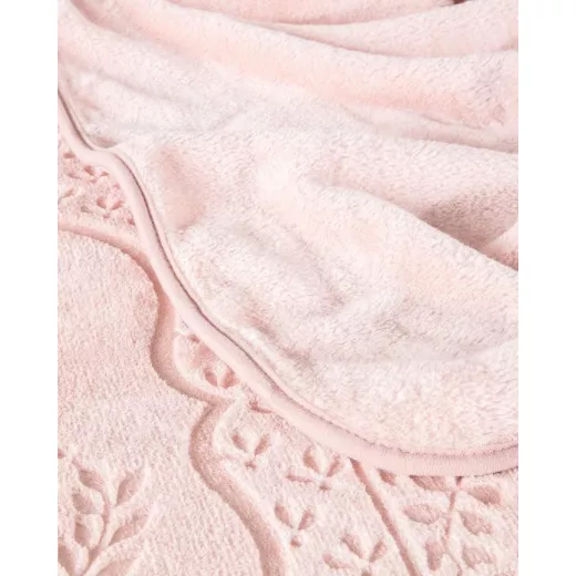 lMadame Coco Rochelle Mink Emboss Double Blanket - Powder