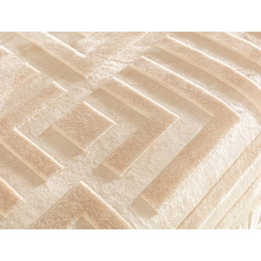 lMadame Coco Cheap Clementine Mink Emboss Double Blanket - Beige