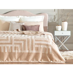 lMadame Coco Cheap Clementine Mink Emboss Double Blanket - Beige