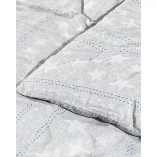 Madame Coco Bayeux Double Jacquard Duvet Cover Set - Gray