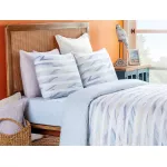 Madame Coco Audric Single-Size Printed Ranforce Duvet Cover Set - Light Blue