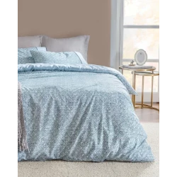 Madame Coco Astrid Single Madame Coco Crep Printed Duvet Cover Set - Turquoise