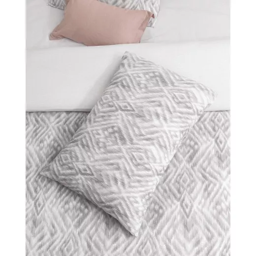 Madame Coco Darcia Single 100% Cotton Ranforce Printed Duvet Cover Set - Gray