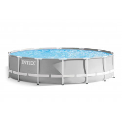 Intex Prism Frame Pools, Round Frame Pool with Filter Pump, 457 cm X 107 cm