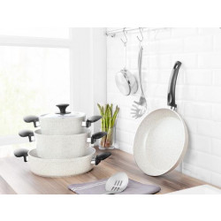 Madame Coco Gordes Granite Look 7 Piece Cookware Set