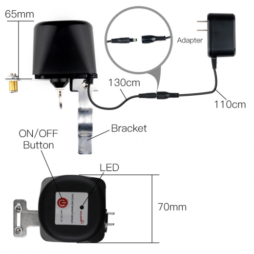 Moes Smart Water Valve, Wi-Fi