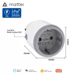 Moes Smart Plug Matter WiFi Socket Timer Outlet Power Monitor